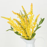Yellow Cluster Flowers with Heather Bush (20")