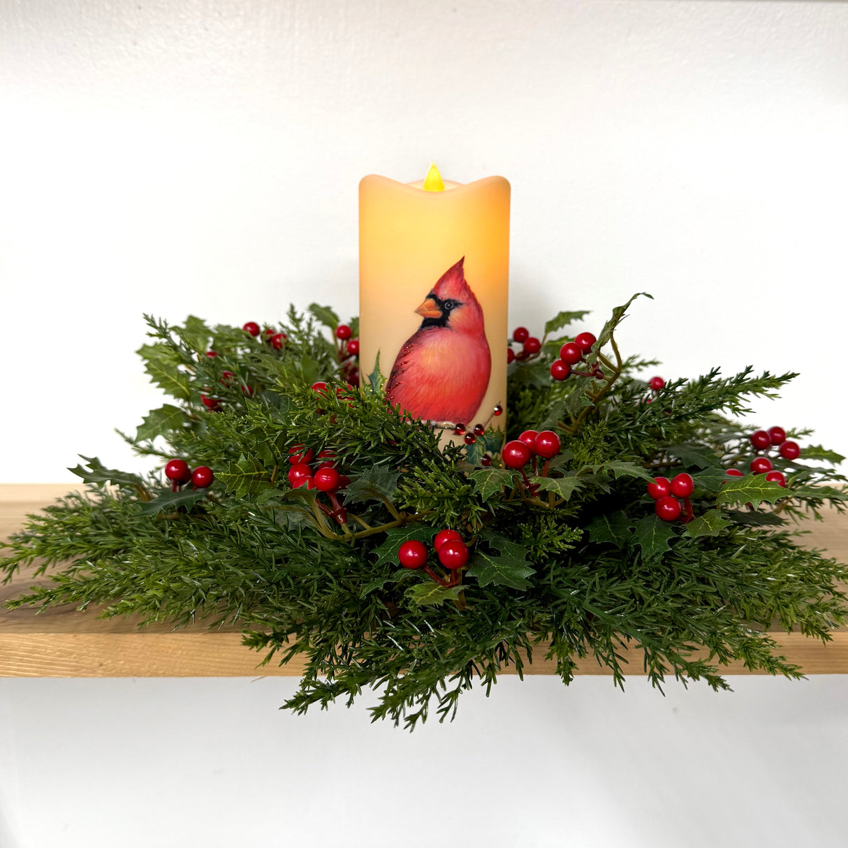 Cardinal Candle Centerpiece Kit