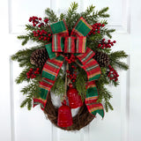 Plaid Berry Bell Wreath Kit