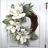 White Snowy Magnolia Wreath Kit