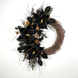 Black and Gold Poinsettia Wreath Kit