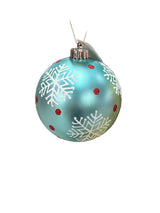 120Mm Polka Dot/Snowflake Ball Ornament (Assorted, Purchase is for One)