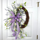 Purple Lavender and Gingham Wreath Kit