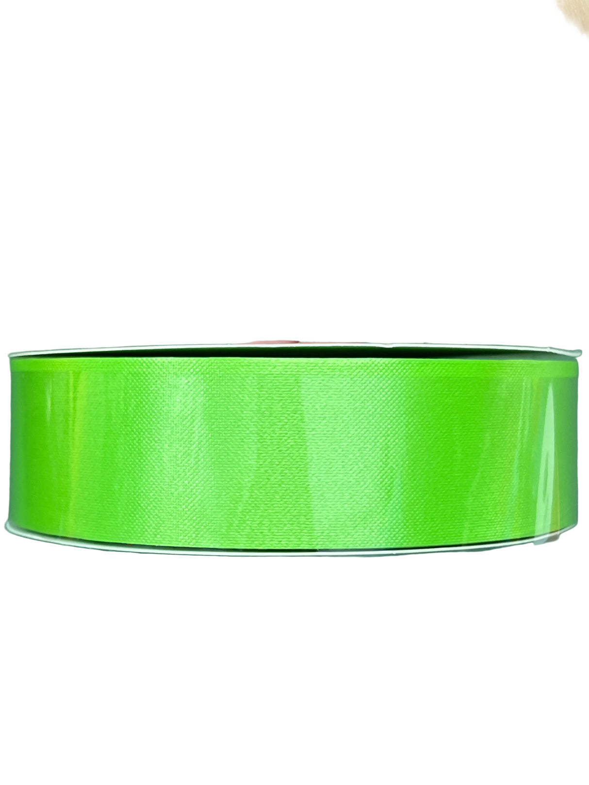 1.5" x 100yds Indoor / Outdoor Water Resistant Floral Satin Ribbon (Lime) Non- Wired
