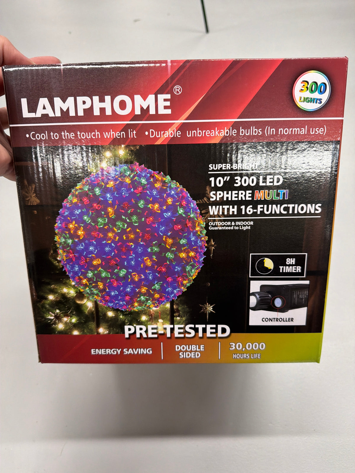 10" 300LED Sphere,With 11-Functions (Multicolor)