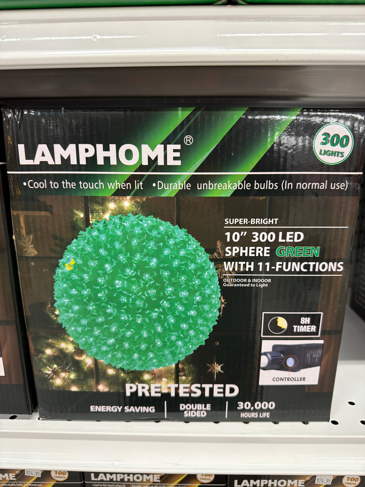 10" 300LED Sphere,With 11-Functions (Green)