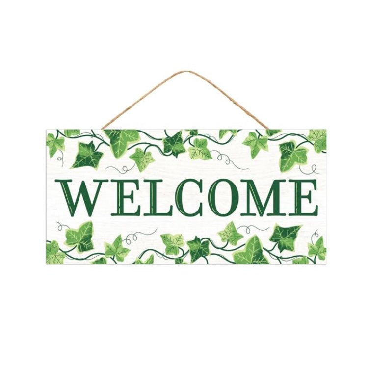 12.5"L x 6"H Welcome/Ivy Sign