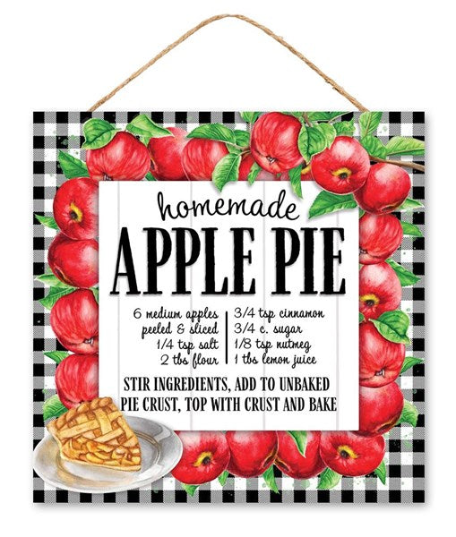 10"Sq Homemade Apple Pie Sign