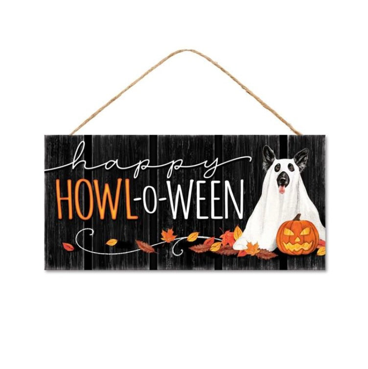 12.5"L x 6"H Happy Howl-O-Ween Sign