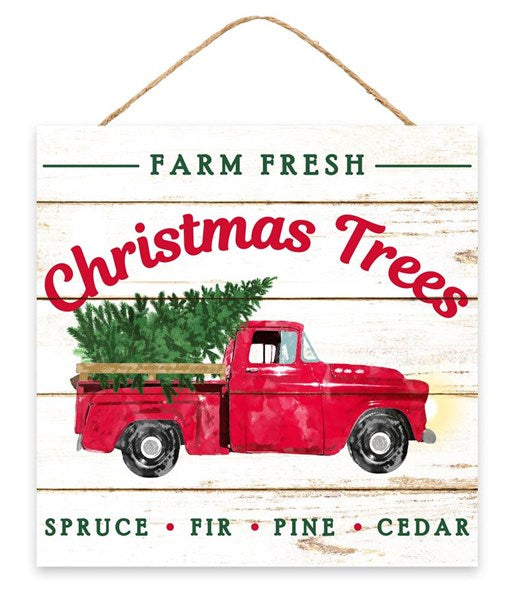 10"Sq Farm Fresh Christmas Trees