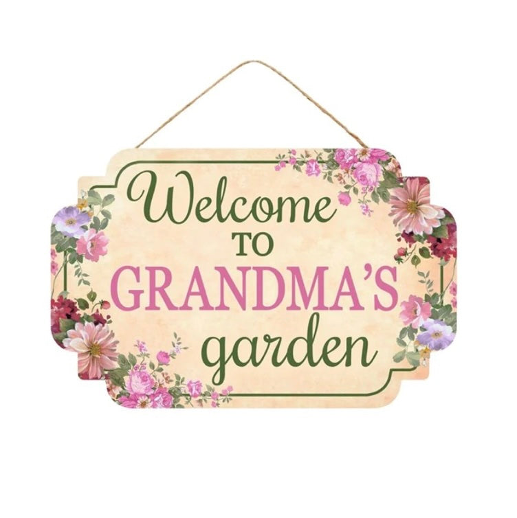 12.5"L X 8"H Grandma's Garden Sign