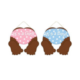 10"L x 9"H It's A Girl/It's A Boy Sign