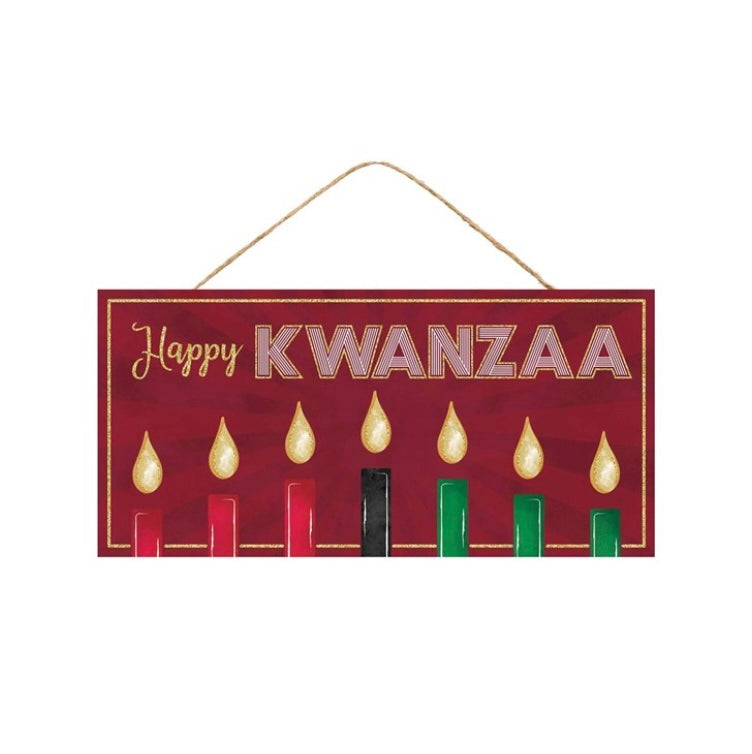 12.5"L x 6"H Happy Kwanzaa Sign