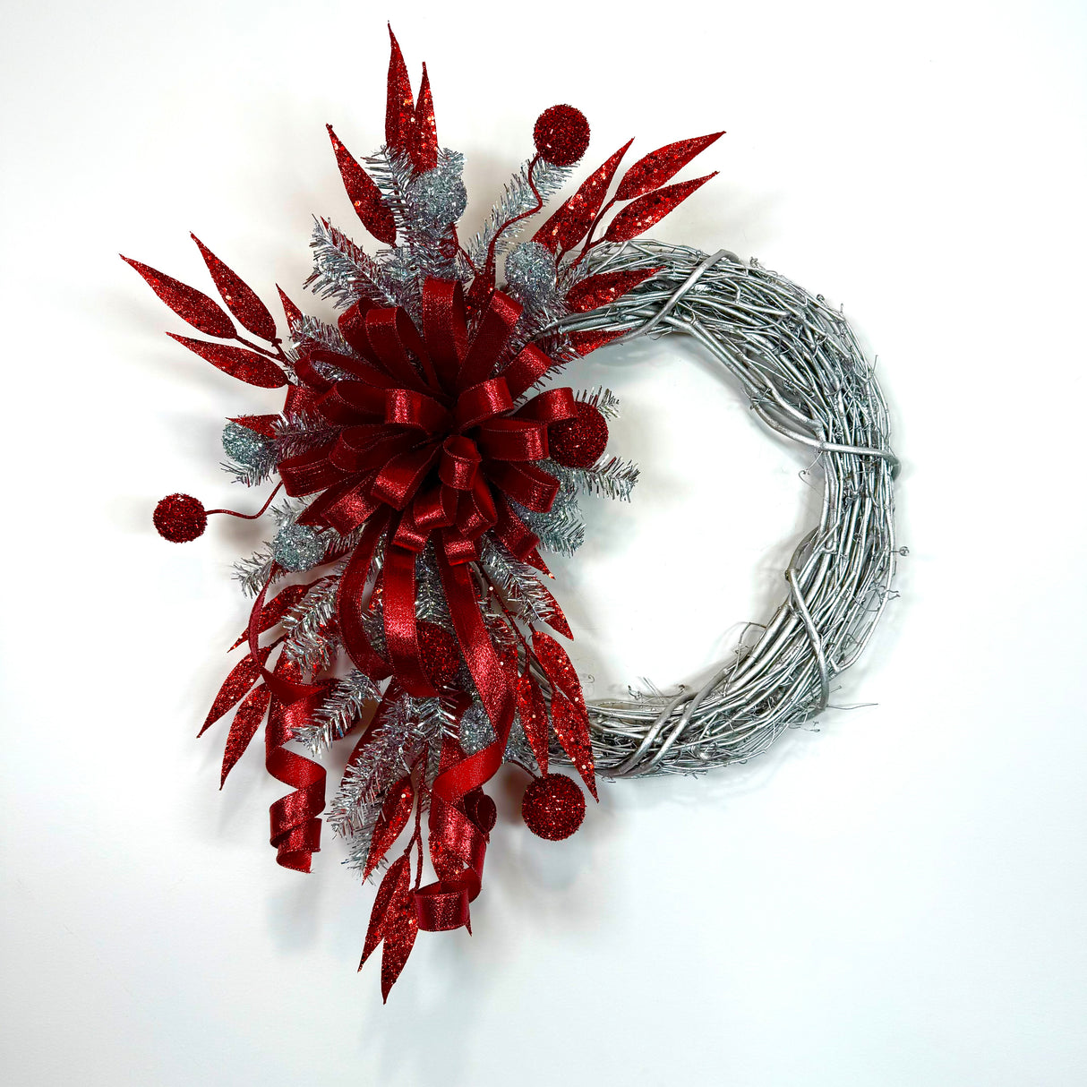 Silver Tinsel Wreath Kit