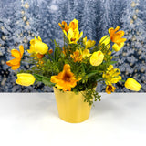 Yellow Tulip and Cosmo Arrangement Kit