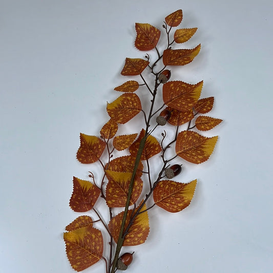 31" Fall Leaves Acorn Stem