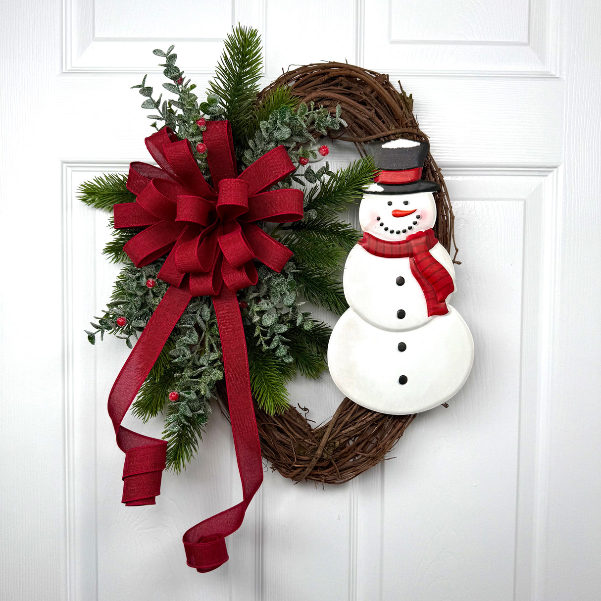 Snowman Pine Wreath Kit