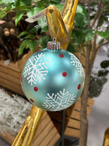 120Mm Polka Dot/Snowflake Ball Ornament (Assorted, Purchase is for One)