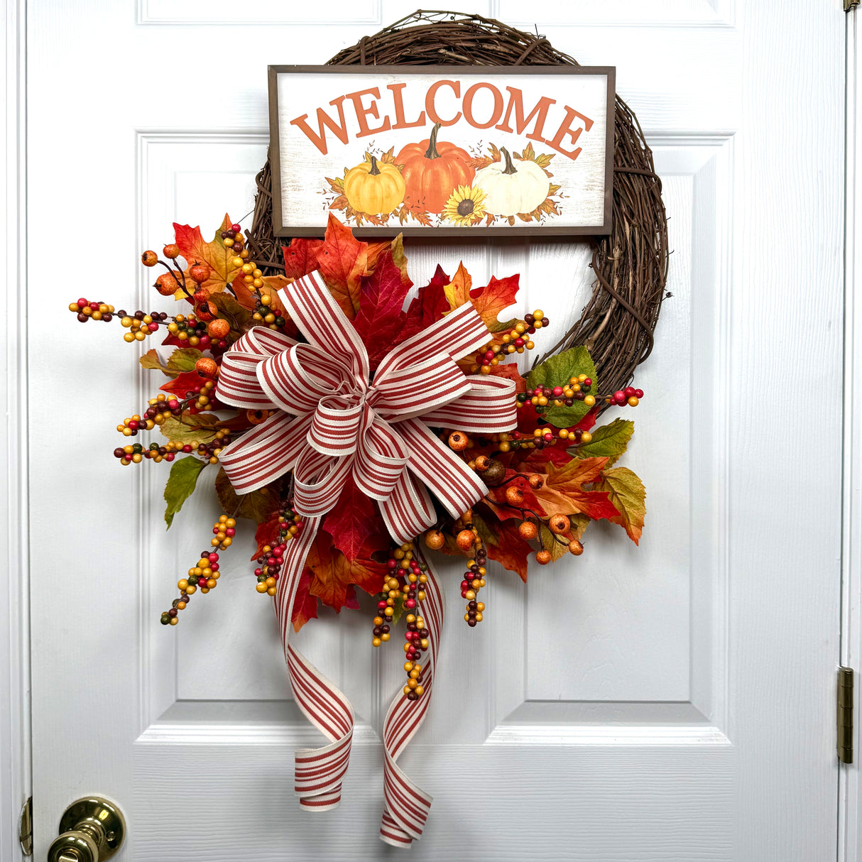Welcome Pumpkin Fall Wreath Kit