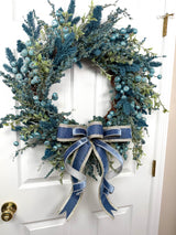 Blue Christmas Winter Wreath (Completed Design)