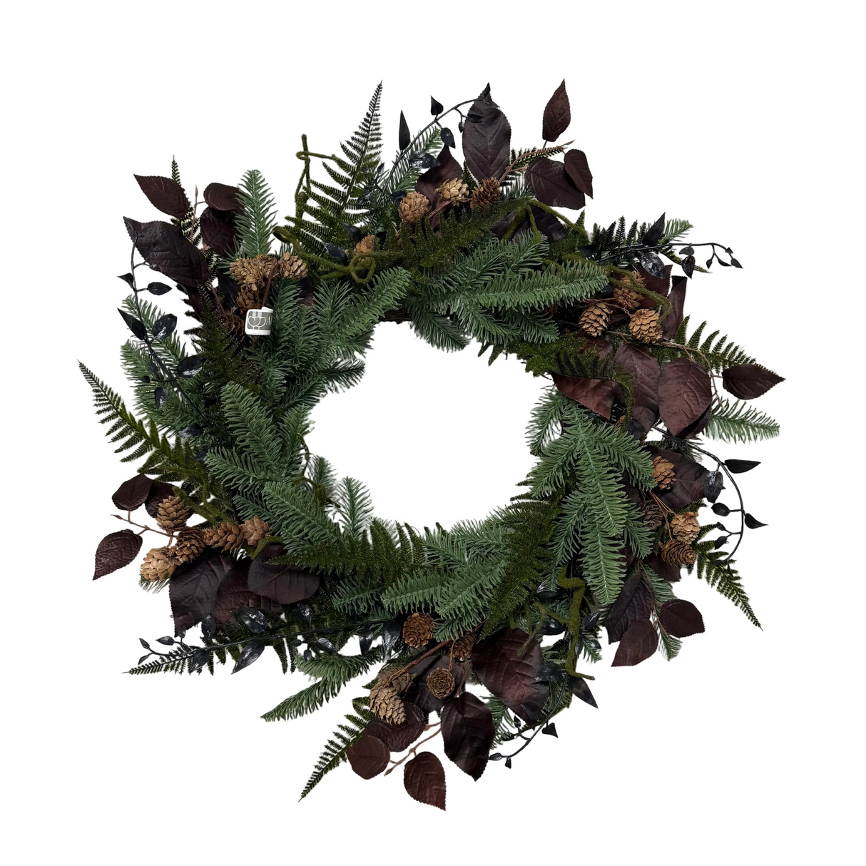 24" Fern/Pine Cone/Pine Wreath
