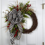 Glitter Harlequin Berry Wreath Kit