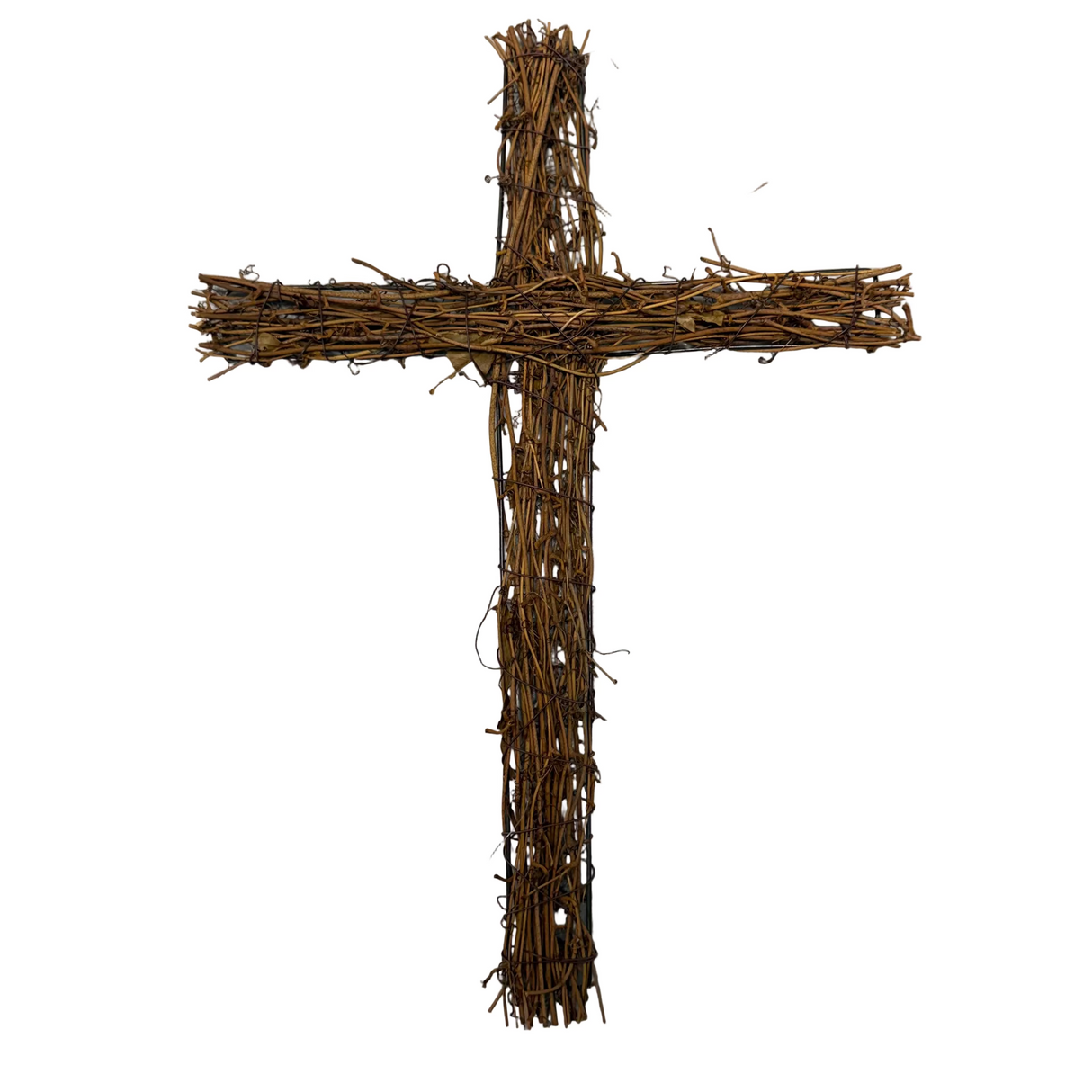 18"x12" Natural Rattan Twig Cross
