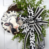 Black & White Cow Wreath Kit