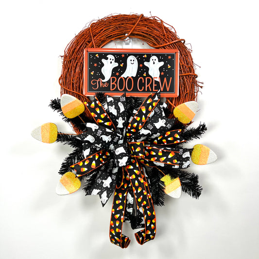 Candy Corn Ghost Wreath Kit