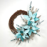 Wreath Community Blue Poinsettia Wreath Kit