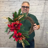 Poinsettia Berry Wreath Kit