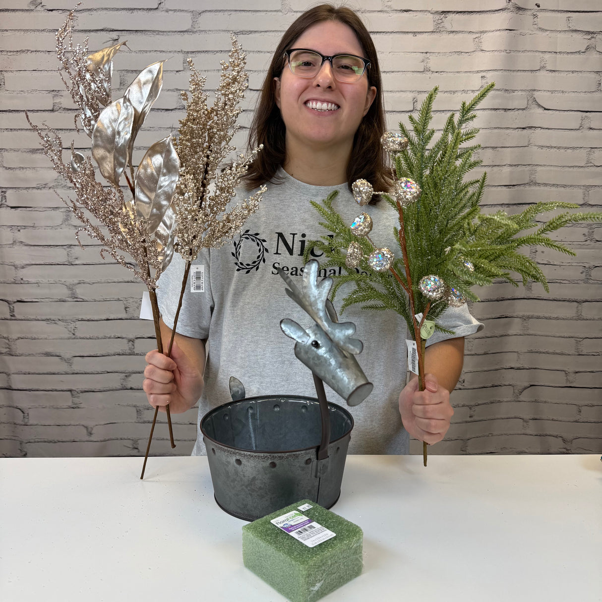 Gold Large Deer Planter Kit