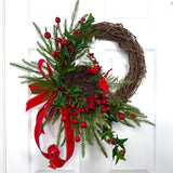 Holly Cardinal Wreath Kit