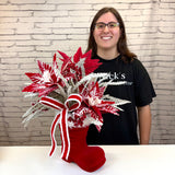Poinsettia Santa Boot Kit