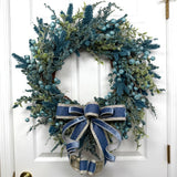 Blue Christmas Winter Wreath (Completed Design)