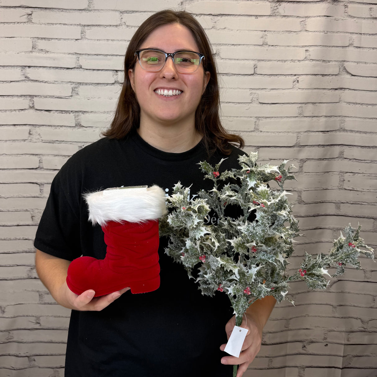 Santa Boot Holly Kit