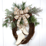 White Skates Pine Wreath Kit