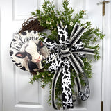 Black & White Cow Wreath Kit