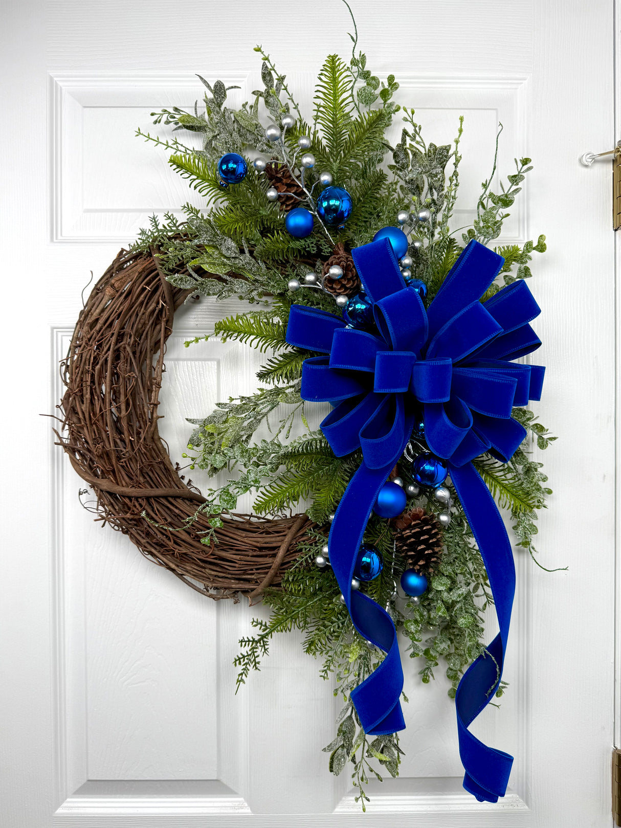 Blue Velvet Winter Wreath (Completed Design)