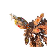 13" Jeweled Peacock Ornament