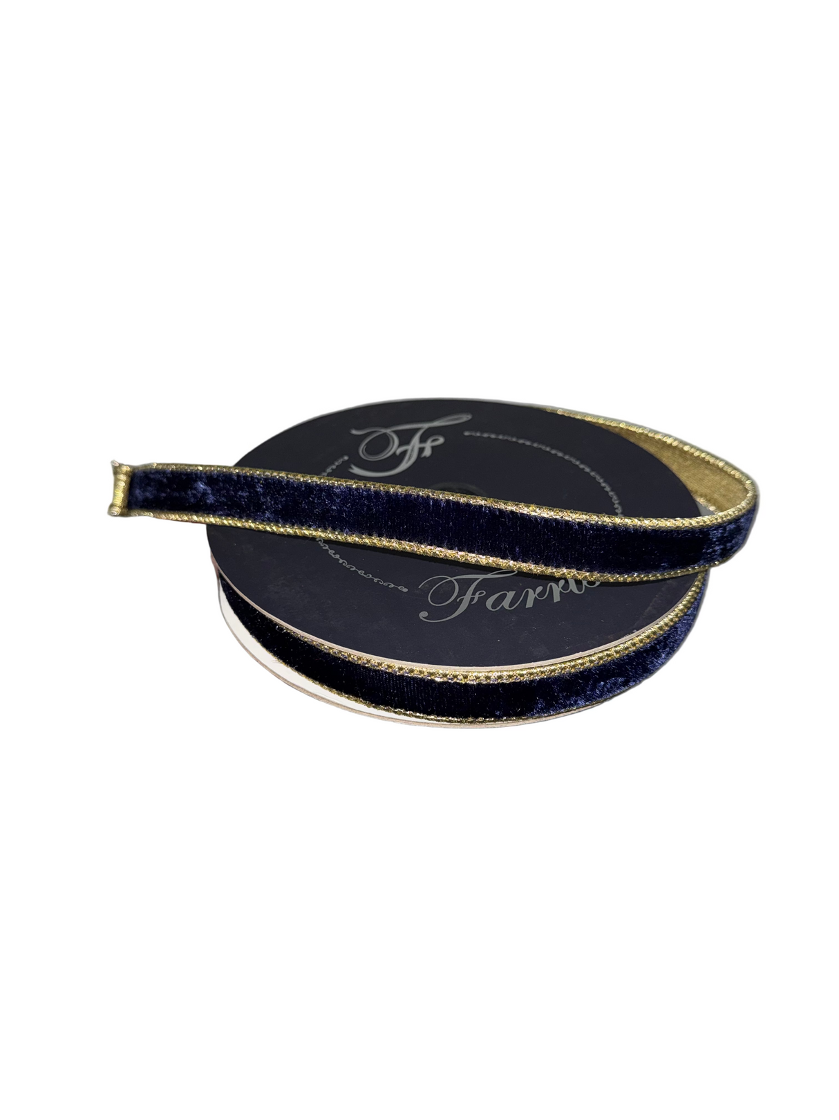 .75 X 10YD Flashy Velvet (Navy Blue) Farrisilk