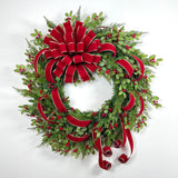 Holly Red Velvet Wreath (Completed Design)