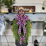 Patriotic Plaid Beaded Grass Wreath Kit