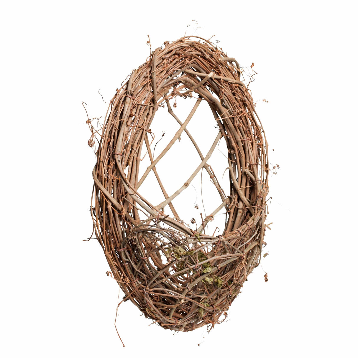 20” Oval Pocket Lattice Grapevine Wreath