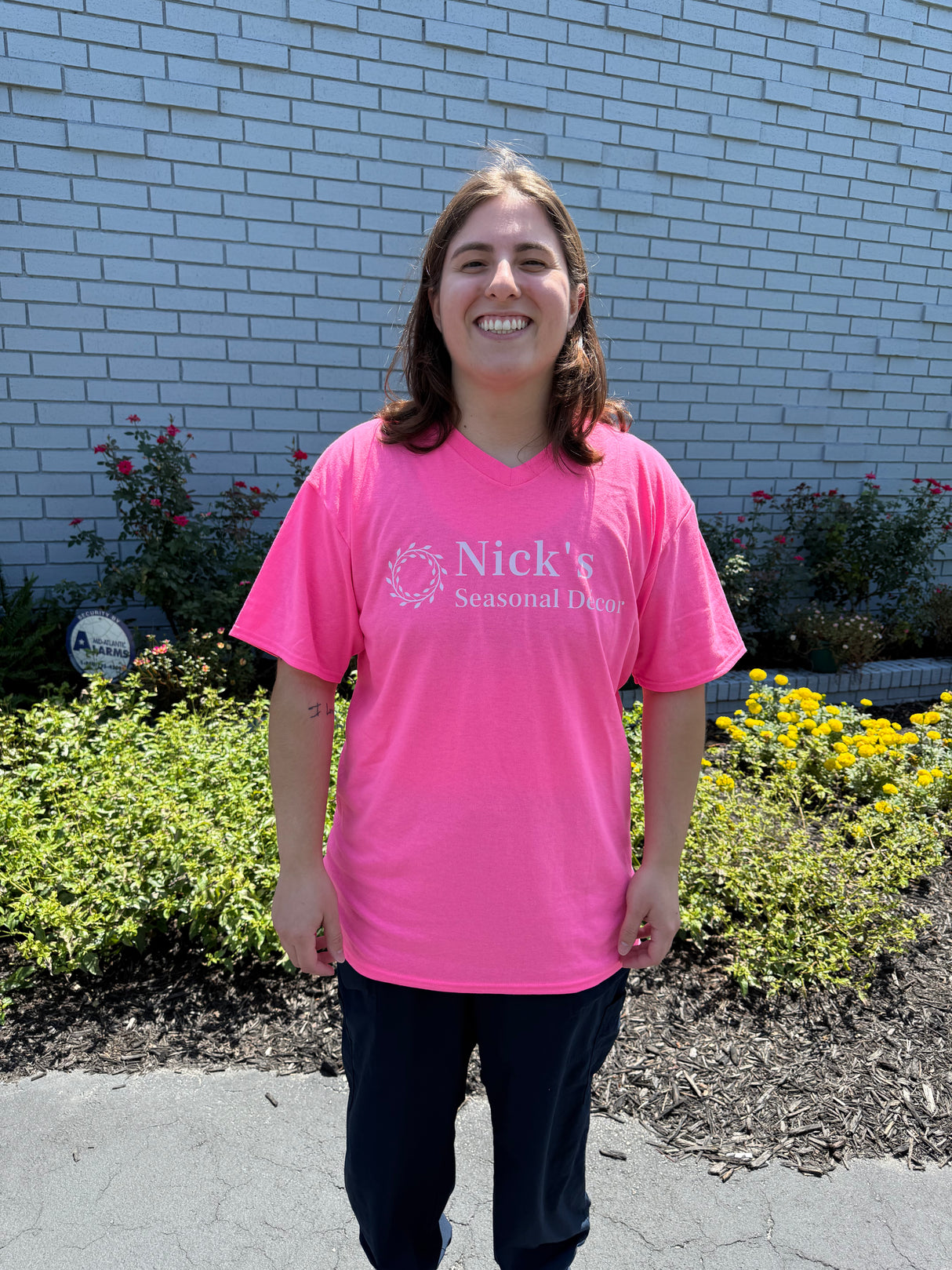 Pink V-Neck T-Shirt
