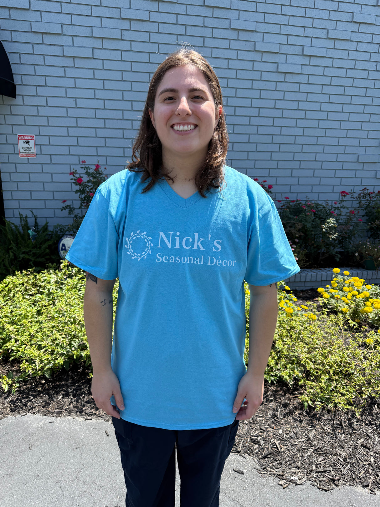 Blue V-Neck T-Shirt