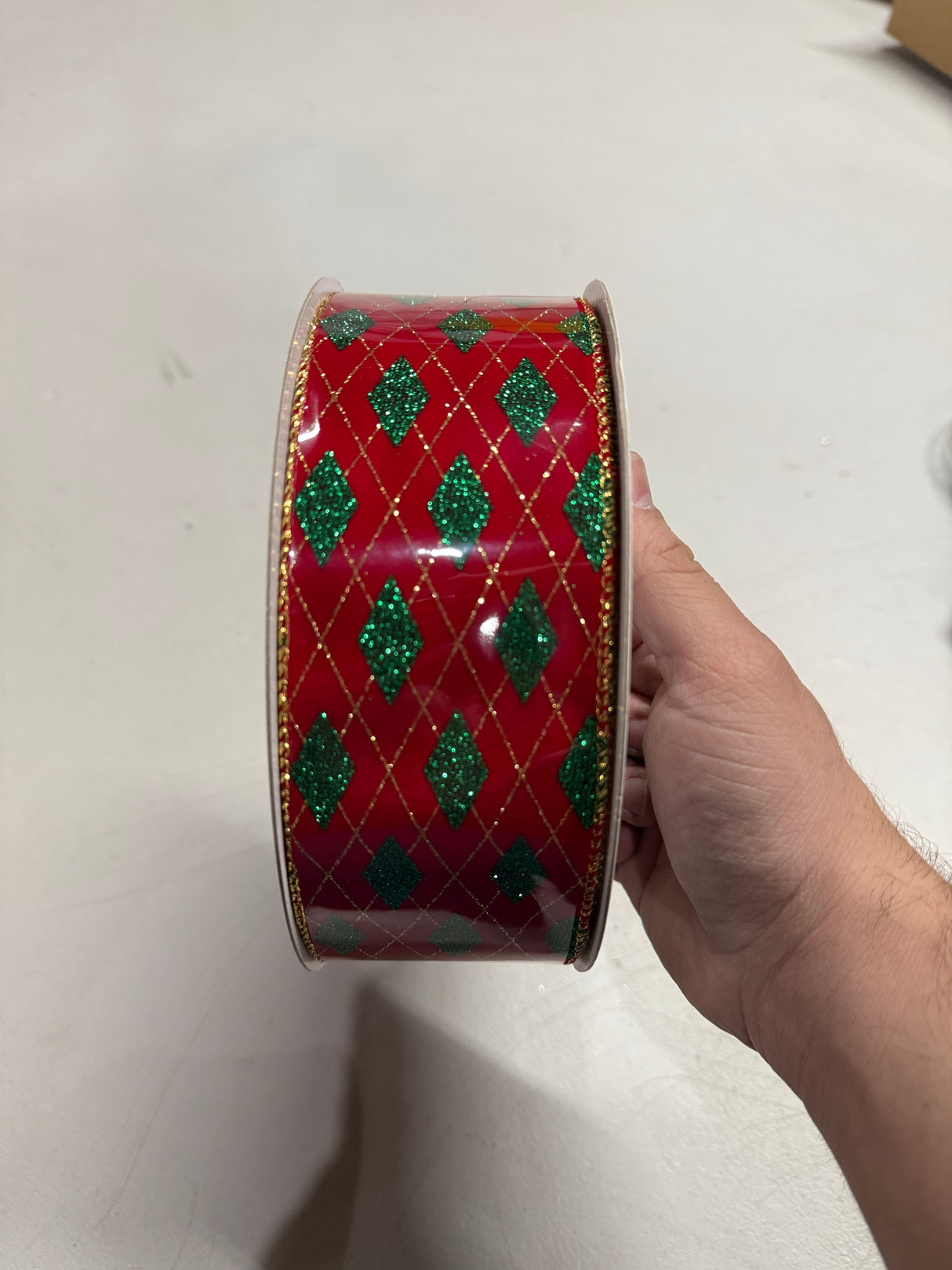 2.5"X20Y Glitter Diamond Ribbon