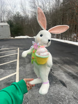 15.25" Green Styrofoam Standing Bunnies with Cupcake