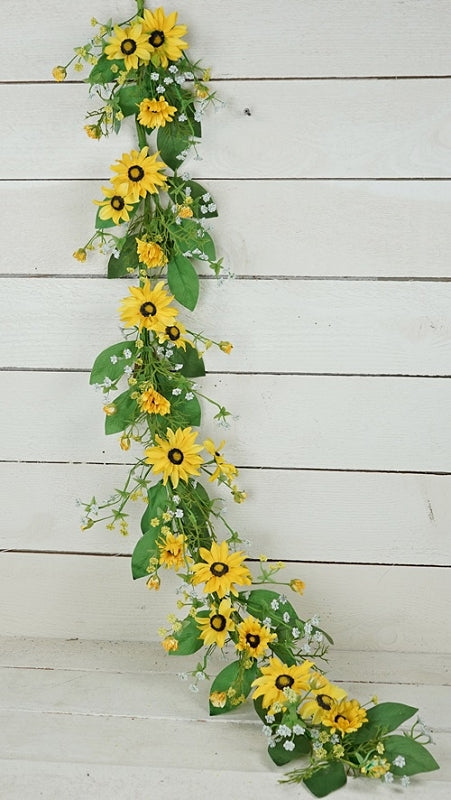 Yellow Daisy Sunflower Garland (5 Feet)