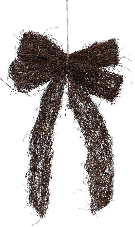 24"L Angel Vine Bow W/Jute Hanger